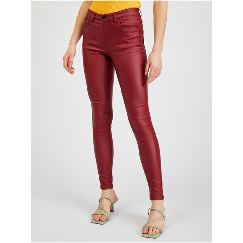 Orsay Burgundy Women&amp;#039;s Skinny Fit Trousers - Women Slike