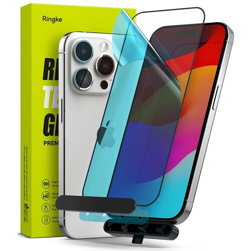 Ringke Cover Display ID Glass kaljeno steklo za iPhone 15 Pro Max - črno Cene