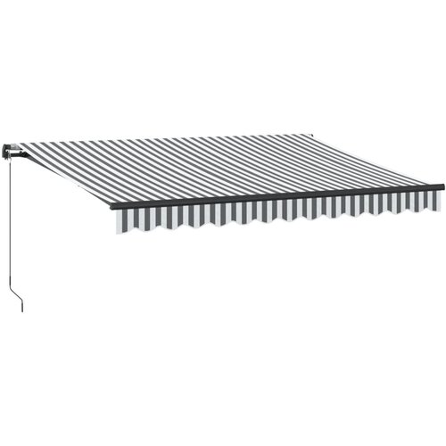 Maison Chic Ročno zložljiva tenda - Senčniki z LED antracit in bela 350x250 cm, (22041712) Slike