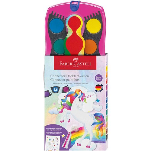 Faber-Castell Vodene barvice Connector Unicorn, 12 barv Cene