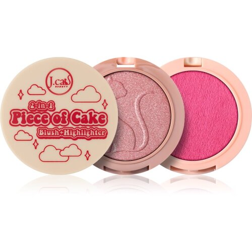J.Cat Beauty 2 In 1 Piece Of Cake rumenilo s highlighterom nijansa 104 Having Fairy Good Day 12.1 g Slike