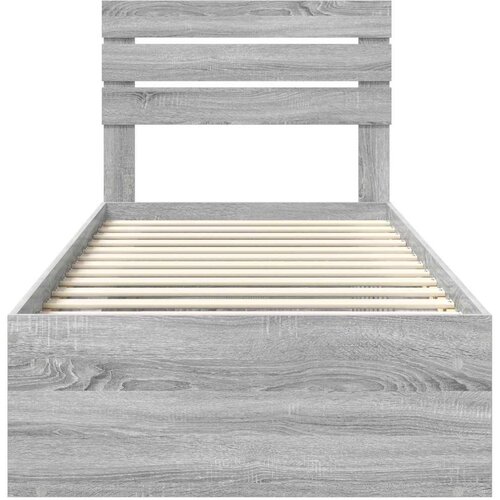  Okvir za krevet s uzglavljem Siva Sonoma 90 x 190 cm Slike