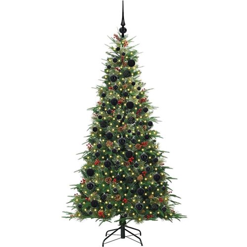 VidaXL Umjetno božićno drvce s nogom s stalakom Zelena 180 cm PE i PVC Slike