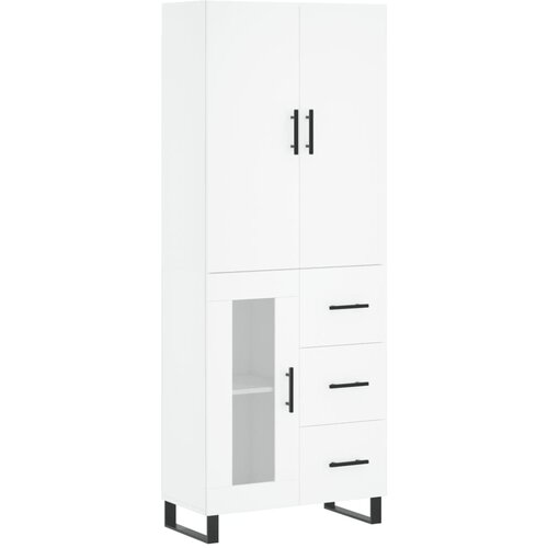 Maison Chic Visoka omara - Komoda - Predalnik bela 69,5x34x180 cm inženirski les, (21719025) Slike