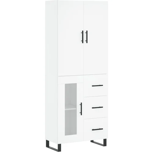 MAISON CHIC Visoka omara - Komoda - Predalnik bela 69,5x34x180 cm inženirski les, (21719025)