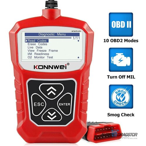  uređaj za dijagnostiku OBD2 crveni KW310APTR Cene