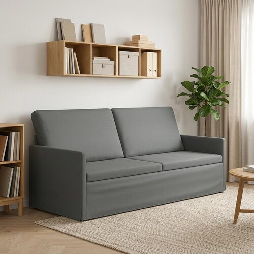 SOFA za 3 osobe Tamnosiva 190 x 81 x 82 cm Tkanina Cijene