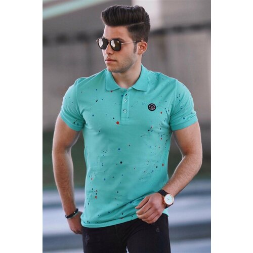 Madmext Polo T-shirt - Turquoise - Regular fit Cene
