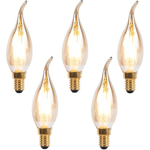 LUEDD Komplet 5 zatemljivih LED filamentov svečk E14 240V 3W 250lm Cene