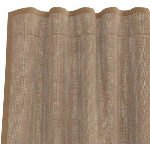 Voile zavjese s džepovima za &amp;scaron;ipke 2 kom svijetlosmeđe Smeđa 140 x 245 cm Slike