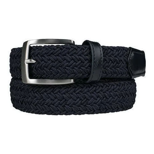 Alberto Belt Basic Braided Mens Navy 110