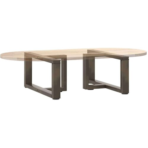  Noge za stolić T-oblika 2 kom prirodni čelik 60x25x(30-31)cm Slike