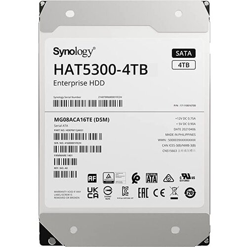 Synology HAT5300-12T - 12 TB 7200 rpm 256 MB 3.5 inch SATA 6 Gbit/s Slike