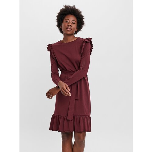 Vero moda burgundy dress sales