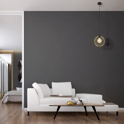  Luster na sajli MERCURE 1xE27/15W/230V zlatna/crna Slike