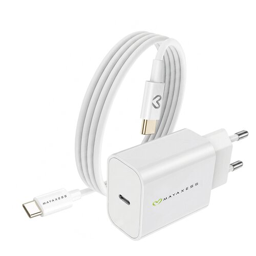 Oem Mayaxess, Omrežni polnilnik za Poco F7 20W + 1m USB-C kabel, Bela, (5000275935) Cene