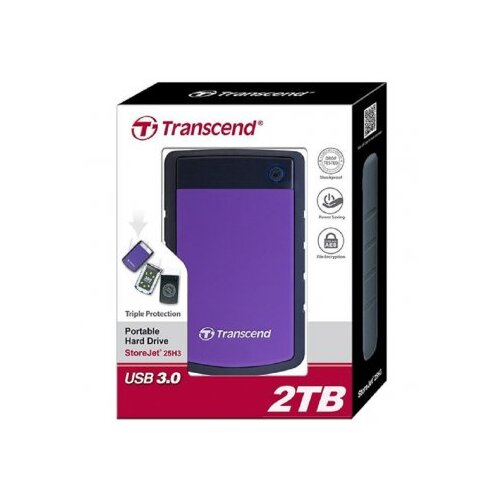 Transcend 2.5 2TB TS2TSJ25H3P eksterni hard disk Slike