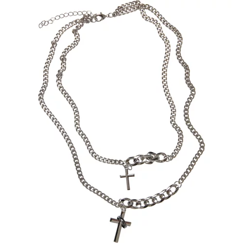 Urban Classics Accessoires Various Chain Cross Necklace silver