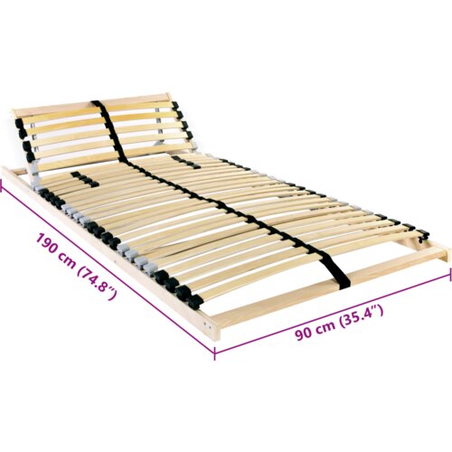 VidaXL električna krevetna baza s uzglavljem smeđa 90 x 190 cm drvo Slike