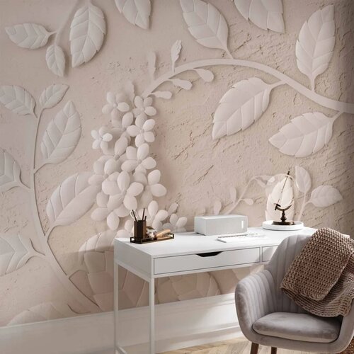  Foto tapeta - Paper Flowers (Beige) 98x70 Slike