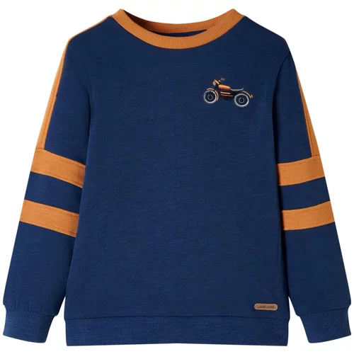 vidaXL Otroški pulover indigo moder 128
