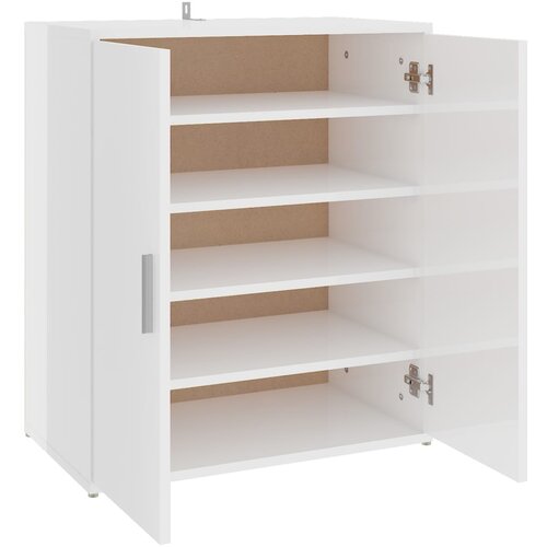 Maison Chic Omarica za obutev - Kopa za čevlje visok sijaj bela 60x35x70 cm iverna plošča, (21778137) Cene