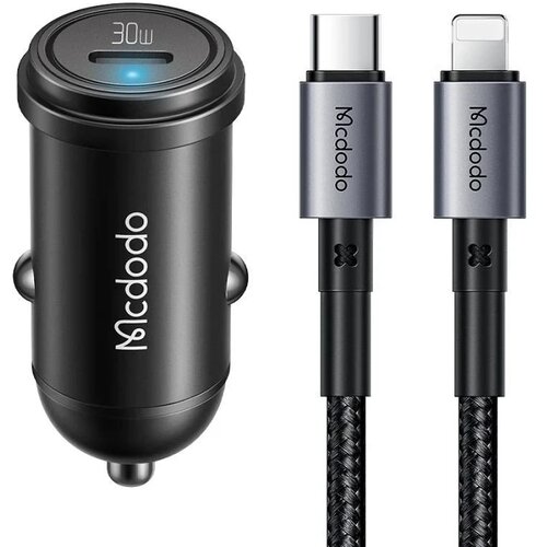 McDodo CC-7492 SET AUTO Punjač 30W USB-C + KABL 36W TIP-C NA LIGHTNING DUŽINA 1,2m Cene