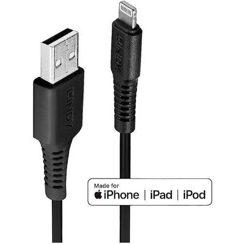 Lindy USB kabel USB 2.0 USB-A vtič\, Apple Lightning vtič 3.00 m črna 31322, (20417311) Cene