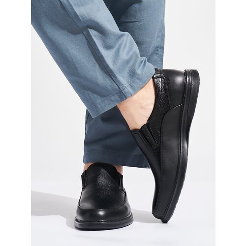 Shelvt men's black slip-on shoes Cene