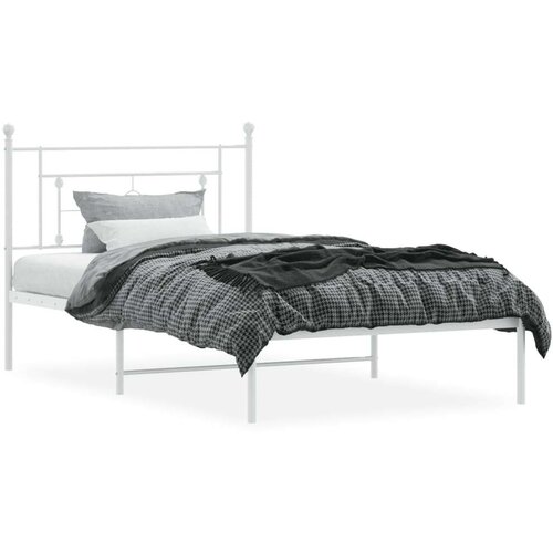  okvir za krevet s uzglavljem bijeli 107x203 cm Slike