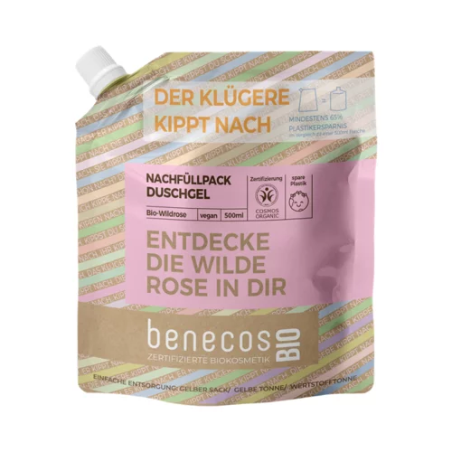 Benecos benecosBIO gel za prhanje "Entdecke die wilde Rose in dir" - 500 ml
