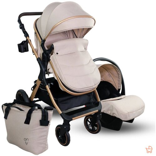 Only X1 Kolica za bebe 3u1 sa I-size auto sedištem Beige&Gold Cene