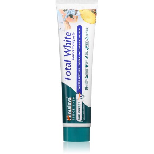 Himalaya Herbals Gum Expert Total White zeli&amp;scaron;čna zobna pasta z belilnim učinkom 100 ml Slike