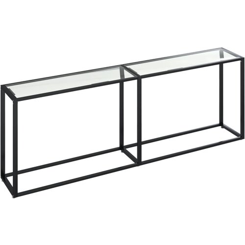 Maison Chic konzolna miza - miza ob steni prozorna 220x35x75,5 cm kaljeno steklo, (21786665) Cene