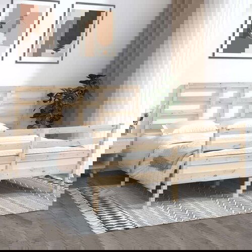  Posteljni okvir iz trdnega lesa 160x200 cm, (20643541) Slike