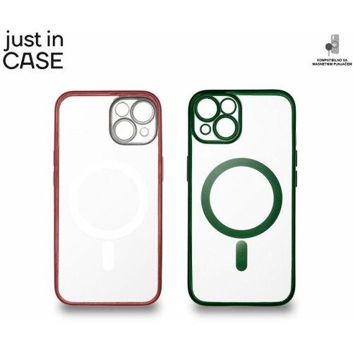 Just In Case 2u1 Extra case MAG MIX paket ZELENO CRVENI za iPhone 14 Slike