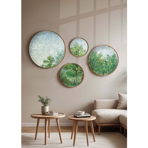 WALLXPERT huhu294 Multicolor Decorative Framed MDF Painting (4 Pieces) Slike