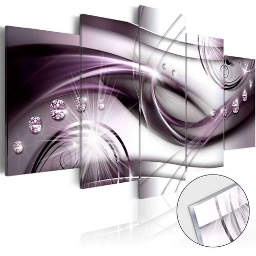  Slika na akrilnom staklu - Violet Glow [Glass] 100x50 Cijene