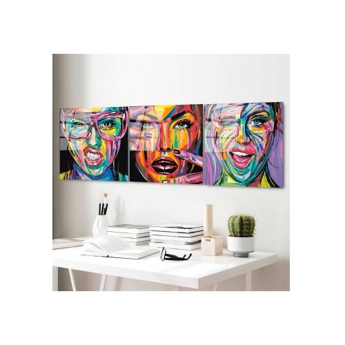 Wallxpert dekorativna slika od kaljenog stakla smile 3 (uv 852) 50 x 50cm Slike