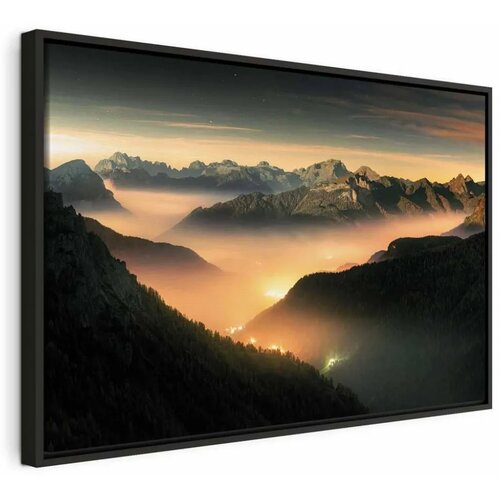 Slika - Mountain Breath (1 Part) Wide - Third Variant 60x40 U crnom drvenom okviru Cene