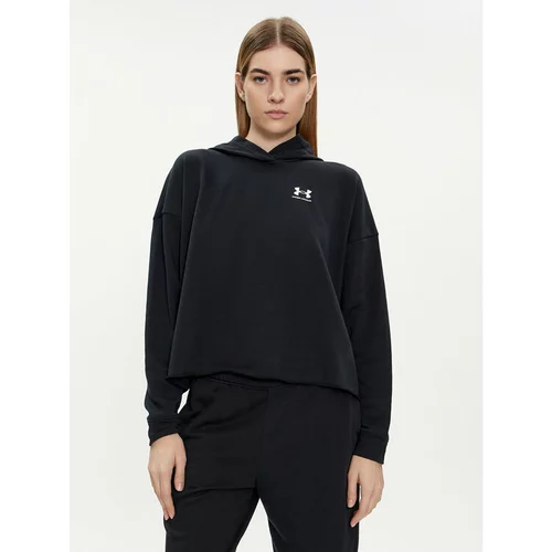 Under Armour Jopa Ua Rival Terry Os Hoodie 1382736-001 Črna Loose Fit