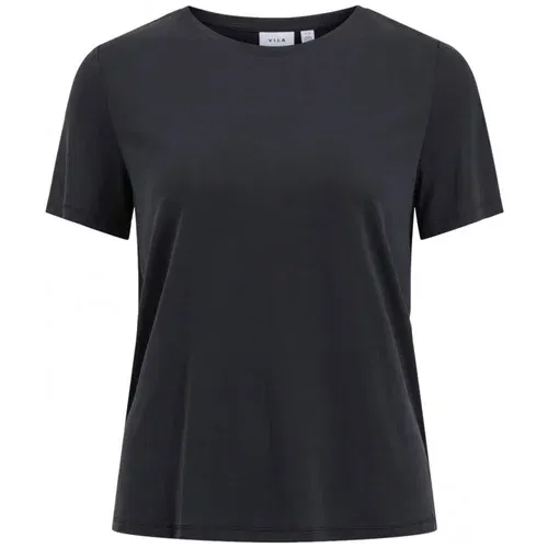 Vila Modala O Neck T-Shirt - Black Crna