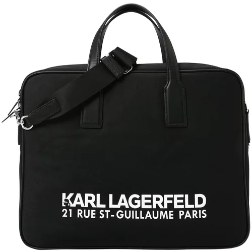 Karl Lagerfeld Torbe za prenosnik črna / bela