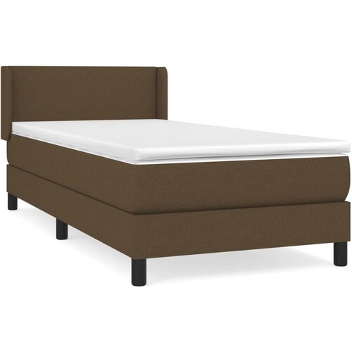 Maison Chic Box spring postelja - Vzmetna postelja z vzmetnico temno rjav 90x190 cm blago SL13774, (21907556) Cene