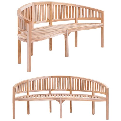The Living Store Klop v obliki banane 200 cm trdna tikovina - Vrtna Klop, (21470316) Slike