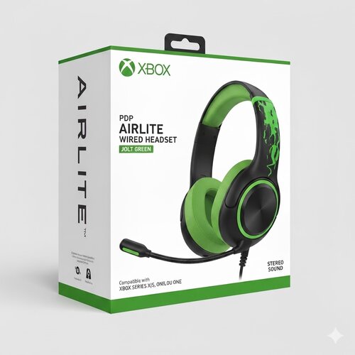 Pdp žične slu&scaron;alke Airlite Glow v barvi Jolt Green za Xbox One & Xbox Series Cene