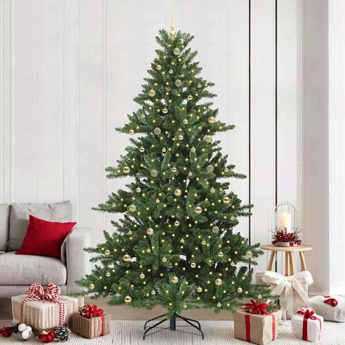 vidaXL Umjetno božićno drvce s nogom with LEDs s stalakom 240cm PVC Cene