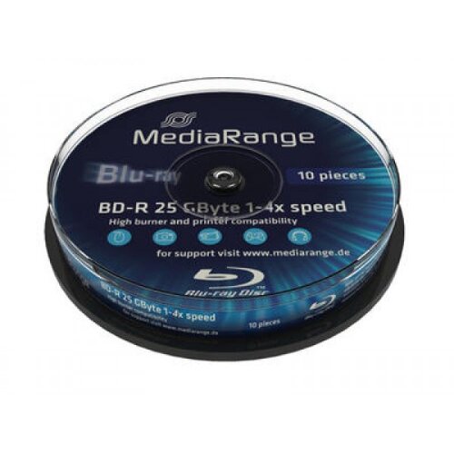 Mediarange BLUE-RAY BD-R 25GB 1/10 Slike