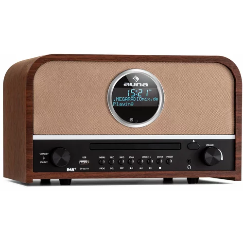 Auna Columbia, radio DAB, 60 W, predvajalnik CD, sprejemnik DAB+/UKW, snemanje USB, Bluetooth