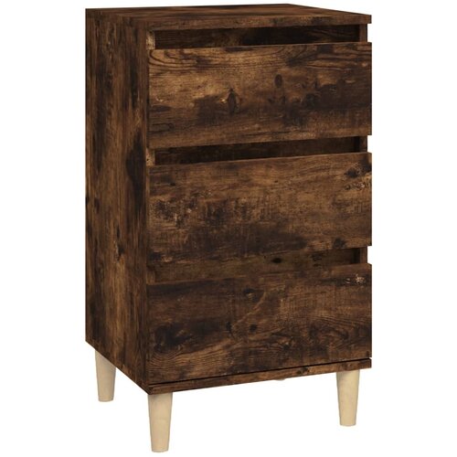 Maison Chic Nočna omarica - Nočna miza dimljeni hrast 40x35x70 cm inženirski les, (21690204) Slike
